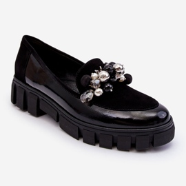 Mocassim feminino On The Platform Laura Messi 2392 Preto 1