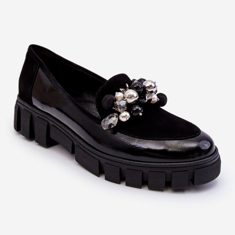 Mocassim feminino On The Platform Laura Messi 2392 Preto 1