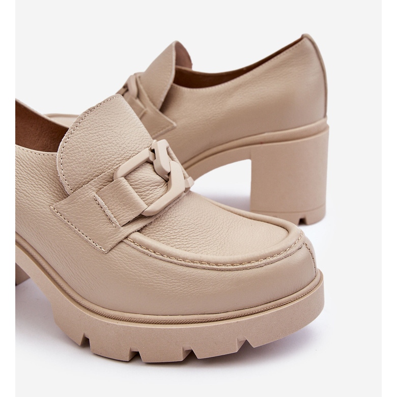 Lemar Sapatos elegantes em um pilar com decoração Harmell bege 1