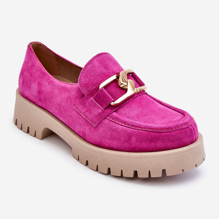 Lemar Mocassins de camurça da moda Fuchsia Rayhan rosa 1
