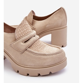 Lemar Sapatos plataforma e salto grosso Arabell camurça bege claro 1