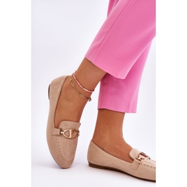 Vinceza Mocassim de camurça com elementos decorativos bege junco 2 Vinceza Mocassim de camurça com elementos decorativos bege junco 2