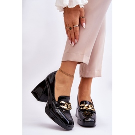 Vinceza Bombas em saltos maciços preto Nataly 1