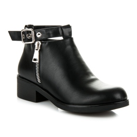 Seastar Botas de salto baixo preto 1