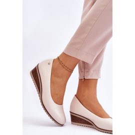 Vinceza Bombas de cunha bege clássicas Graysen 2