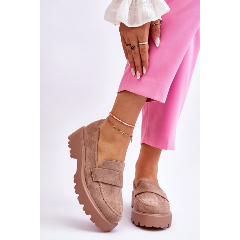 Vinceza Mocassins Clássicos de Camurça Mocassins Bege Corrin 1