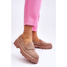 Vinceza Mocassins Clássicos de Camurça Mocassins Bege Corrin 2