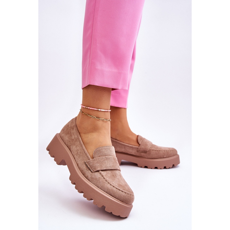 Vinceza Mocassins Clássicos de Camurça Mocassins Bege Corrin 2