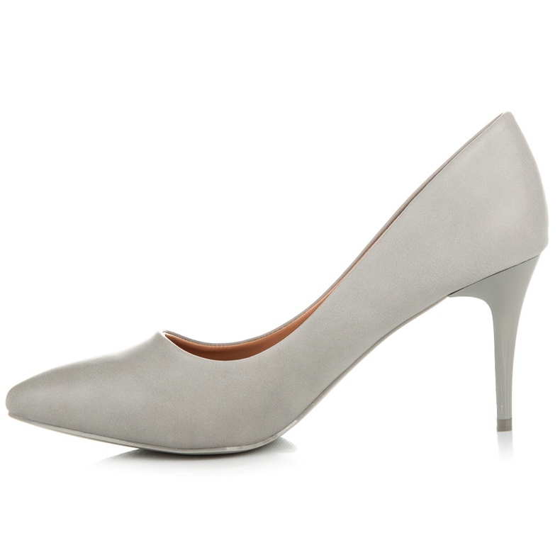 Ideal Shoes Salto alto cinza 1