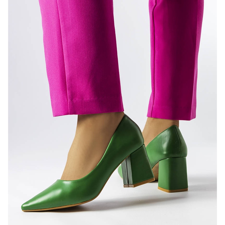 BM Sapatilha de salto alto verde Fanchon 1 BM Sapatilha de salto alto verde Fanchon 1