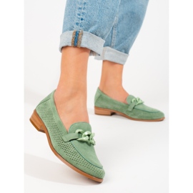 W. Potocki Mocassins de camurça bordados de mulher Verde Potocki 2 W. Potocki Mocassins de camurça bordados de mulher Verde Potocki 2