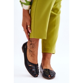 Lemar Sabrinas de couro confortáveis ​​para mulheres pretas Luka preto 1