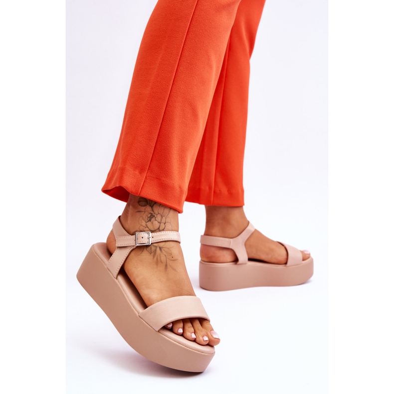 Vinceza Sandália feminina Nude Casen Chunky Platform rosa 2