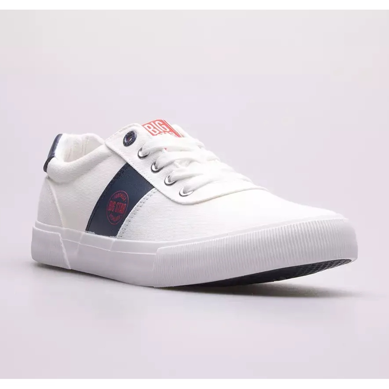 Tênis masculino Big Star JJ174253 branco azul marinho 1