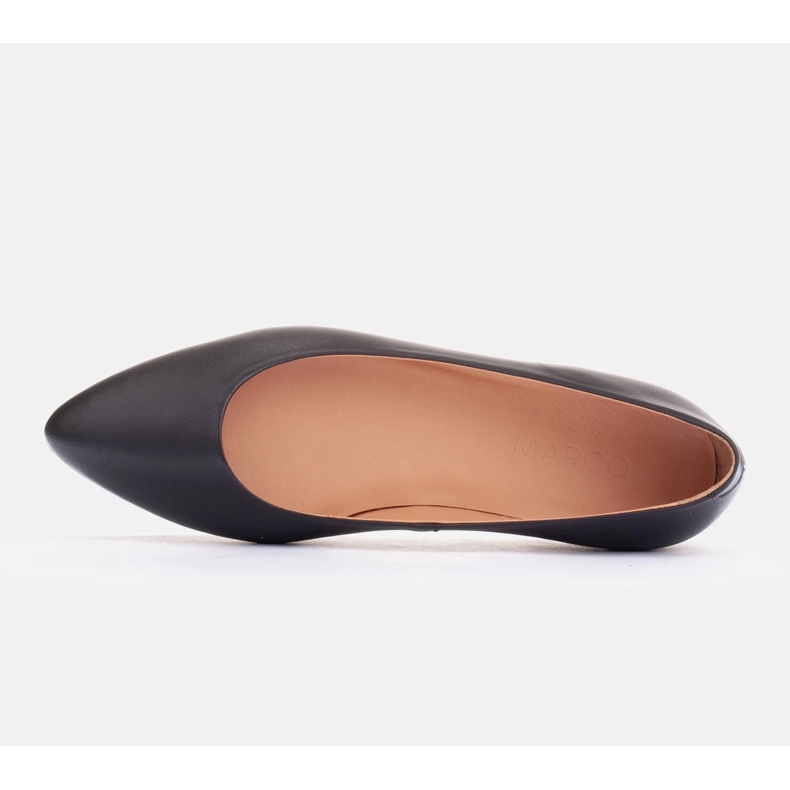 Marco Shoes bailarinas de couro macio preto 1