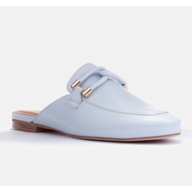 Marco Shoes chinelos com decoração azul 1