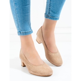 W. Potocki Sapatos femininos bege vazados da Potocki 1