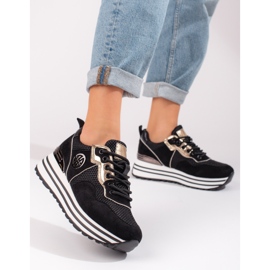 W. Potocki Ténis de atacadores de mulher Potocki preto 1 W. Potocki Ténis de atacadores de mulher Potocki preto 1