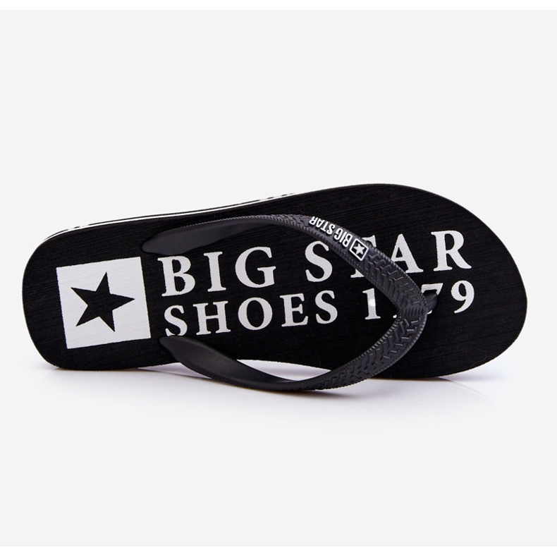 Chinelos masculinos leves Big Star LL174444 preto 1