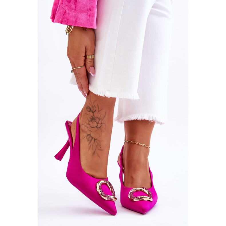 Alfinetes da moda com decoração e zircões fúcsia Alexia rosa 1 Alfinetes da moda com decoração e zircões fúcsia Alexia rosa 1