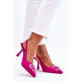 Alfinetes da moda com decoração e zircões fúcsia Alexia rosa 2 Alfinetes da moda com decoração e zircões fúcsia Alexia rosa 2