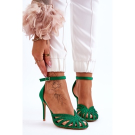 FS1 Salto alto da moda com joias verde Jaylen 1