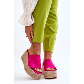 FS1 Chinelos femininos com cunha e plataforma fúcsia Ysabel rosa 1 FS1 Chinelos femininos com cunha e plataforma fúcsia Ysabel rosa 1