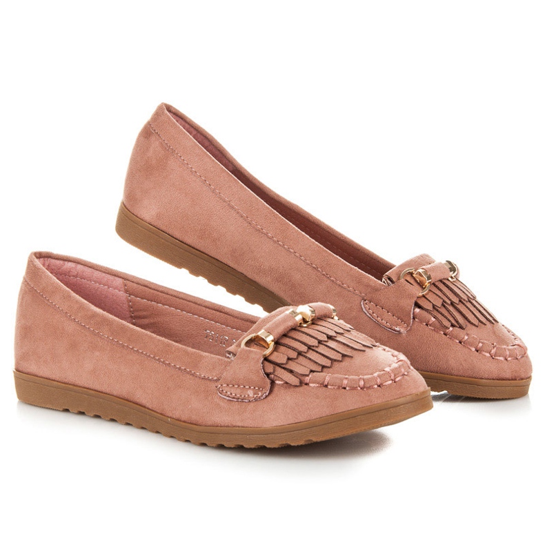Seastar Mocassins com franjas rosa 2