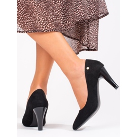 Bombas Shelovet clássicas e elegantes para mulheres preto 2