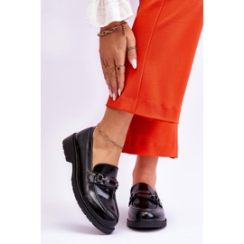 S.Barski Mocassins Laqueados com Decoração Maura Preta preto 1