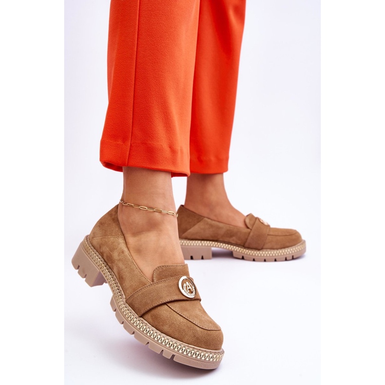 FILIPCZYK Mocassins elegantes de camurça bege escuro Laverne 2