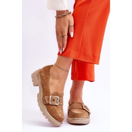 FILIPCZYK Mocassins de camurça bege escuro da moda Eloisa 1