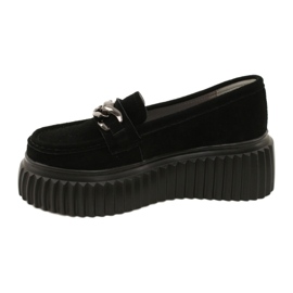 Mocassins de camurça Filippo DP4450 BK preto 2
