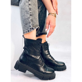 BM Bota com amarração preta Wyman Black preto 1