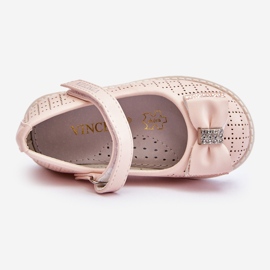 Vinceza Bailarinas Infantis Com Laço De Velcro Rosa Halle 2