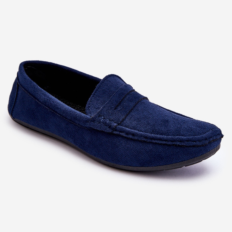 Mocassim de camurça masculino Navy Mack azul 1