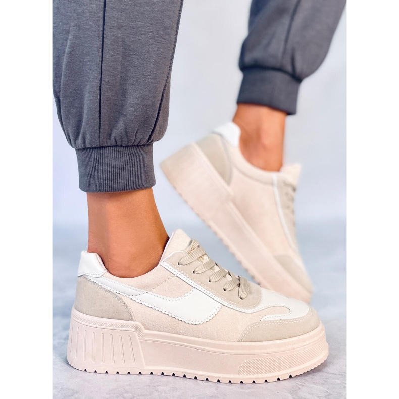 BM Tênis plataforma Foret Beige bege 2