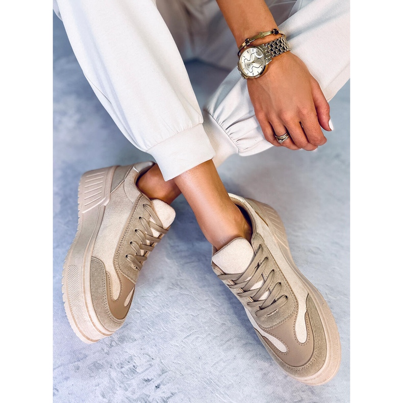 BM Tênis plataforma Foret Khaki bege 2
