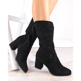 M. DASZYŃSKI Botas de caubói de mola pretas femininas M.Daszyński SA156-11 preto 1 M. DASZYŃSKI Botas de caubói de mola pretas femininas M.Daszyński SA156-11 preto 1