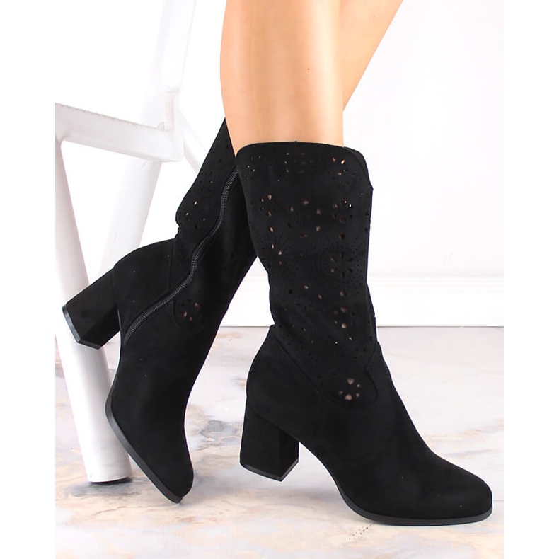 M. DASZYŃSKI Botas de caubói de mola pretas femininas M.Daszyński SA156-11 preto 1 M. DASZYŃSKI Botas de caubói de mola pretas femininas M.Daszyński SA156-11 preto 1