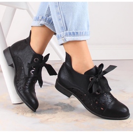 Botas pretas vazadas femininas Jezzi ASA142-6A preto 1