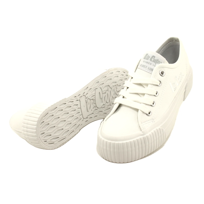 Lee Cooper LCW-23-31-1780L Tênis de fundo grosso, branco 4