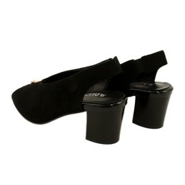 Sandálias femininas no Daszyński Post SA169-6 Black preto 4