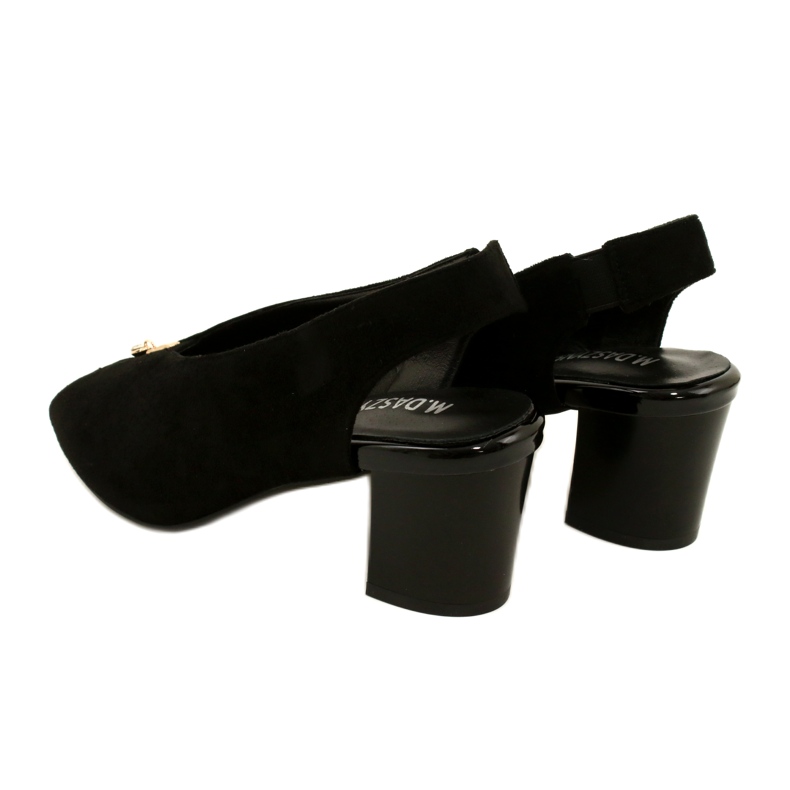 Sandálias femininas no Daszyński Post SA169-6 Black preto 4