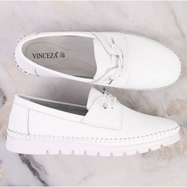 Sapatos esportivos femininos de couro branco Vinceza SG23-7842 1