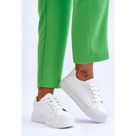 FG2 Sapatos esportivos femininos confortáveis ​​com plataforma branco Devan 2