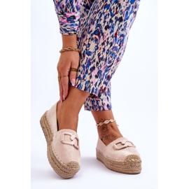 FI1 Alpercatas Plataforma Clássica Feminina Bege Maurine 2