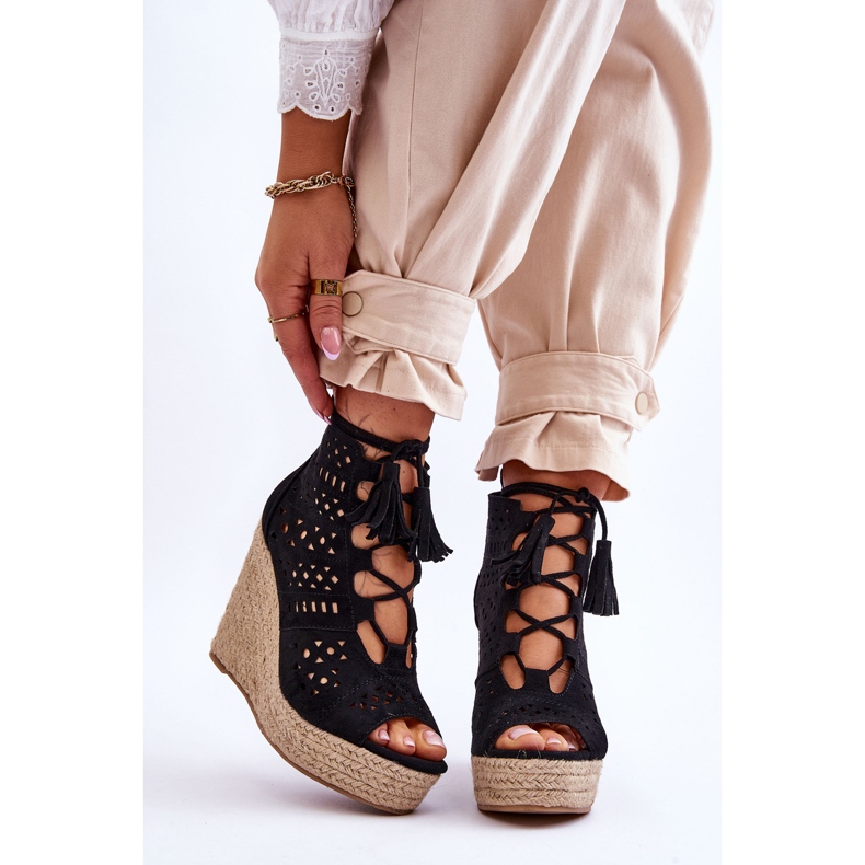 FB1 Botas de camurça perfuradas pretas Berthe preto 1