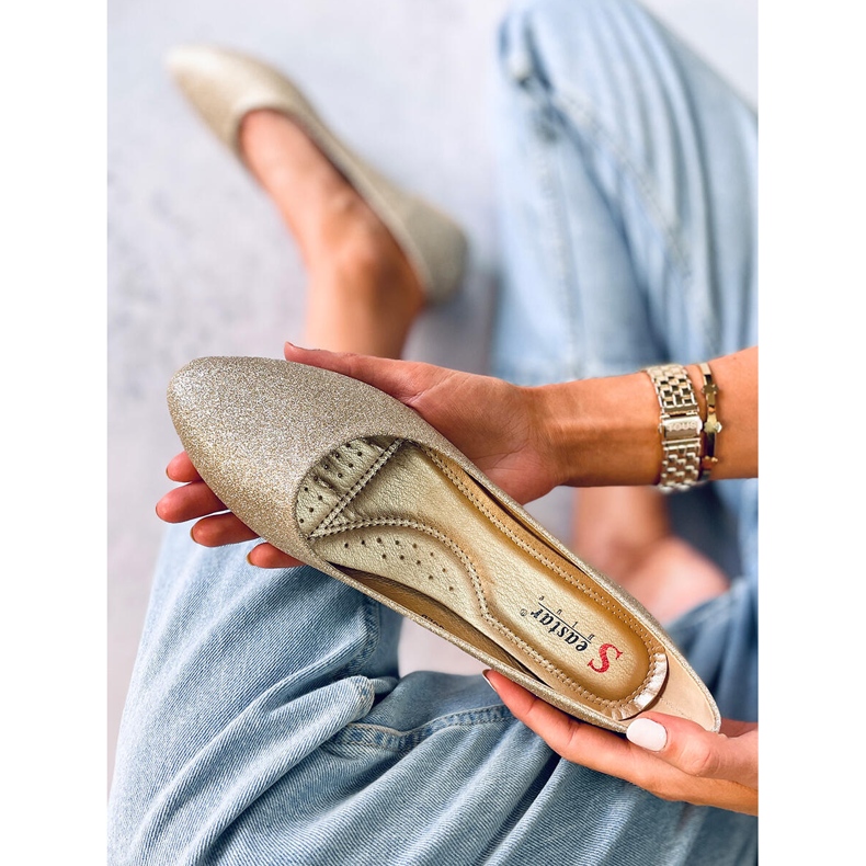 Seastar Bailarinas com glitter Chiesa Gold dourado 1