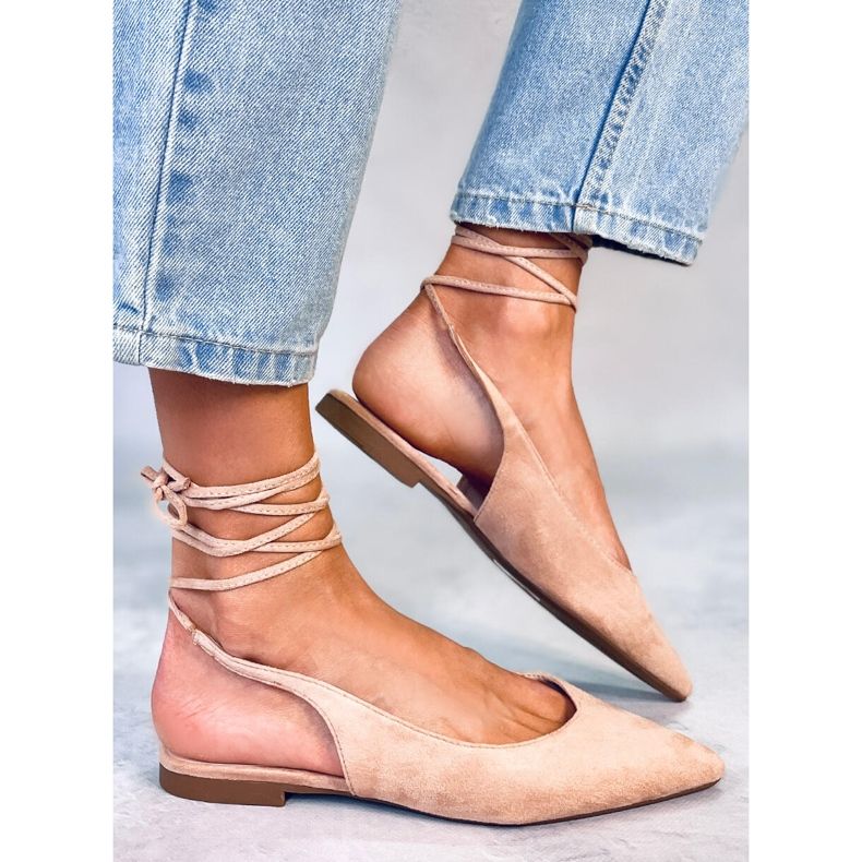 PA1 Sapatilhas de balé Dentoni Nude Slingback bege 2